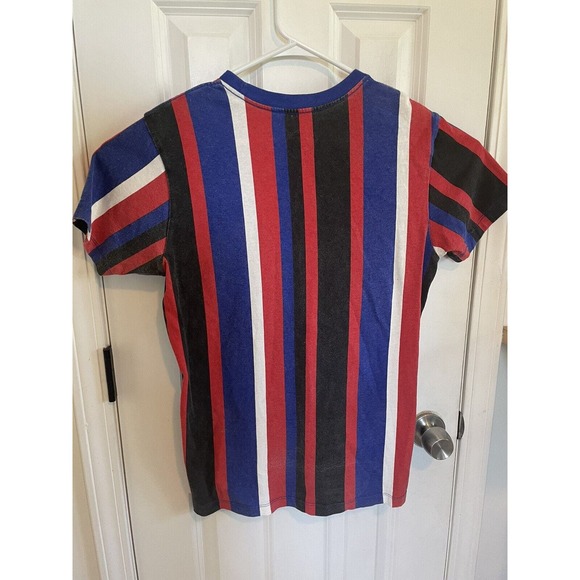 Neon Riot NASA Striped Shirt Mens Small Embroidered Colorblock Crew Neck - Picture 2 of 4